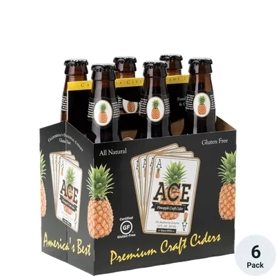 Ace Pineapple Craft Cider 6 Pack 12 oz Bottles