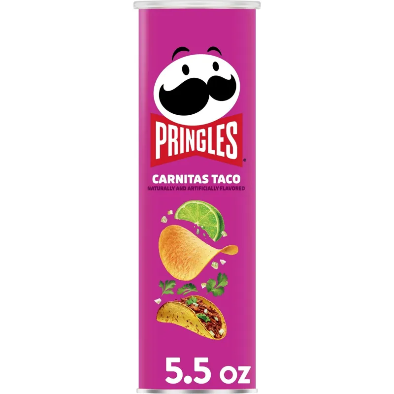 Pringles Carnitas Taco Potato Crisps view 1