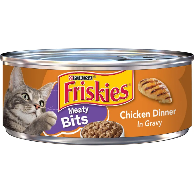 Friskies Wet Cat Food, Meaty Bits, Chicken Dinner In Gravy view 1