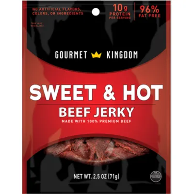 Gourmet Kingdom Sweet & Hot Beef Jerky 2.5 oz Bag