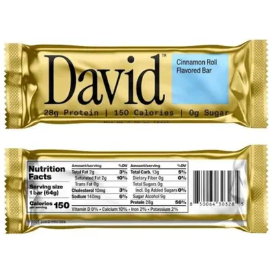 David Protein Bar Cinnamon Roll 2.26 oz