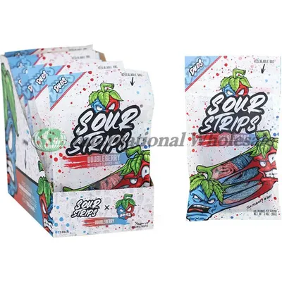 Sour Strips 3.7oz Bag Doubleberry