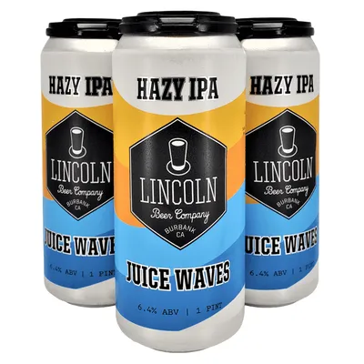 Lincoln Beer Company Juice Waves Hazy IPA 4 Pack 64 oz can
