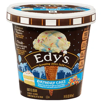 Dreyer's Birthday Cake Light Ice Cream 14 oz Carton