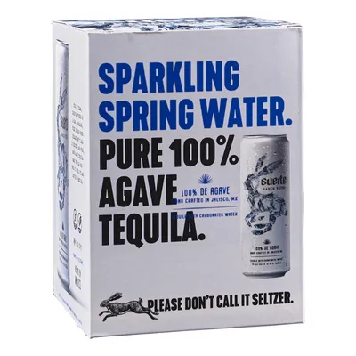 Suerte Ranch Water Tequila 4 Pack 12 oz Cans
