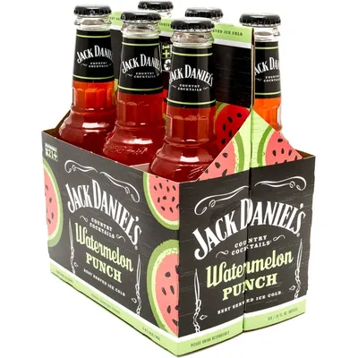 Jack Daniel's Country Cocktails Watermelon Spike 6 Pack 10 oz Bottles