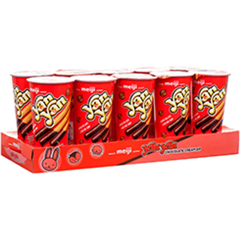 Meiji Yan Yan Cracker Stick With Dip Chocolate Cream view 1