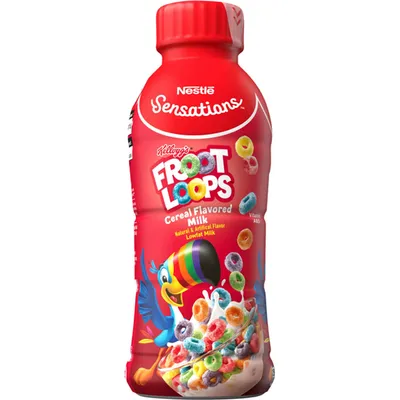 Nestlé Sensations Froot Loops Low Fat Cereal Flavored Milk 14oz Bottle