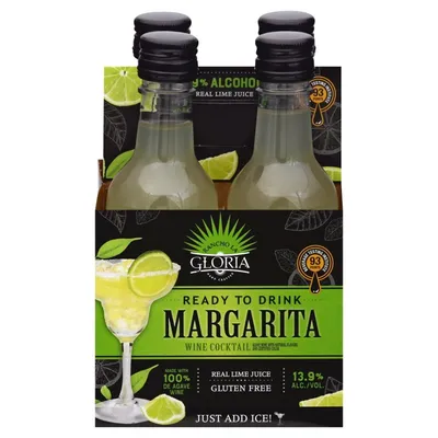 Rancho La Gloria Margarita Lime Ready-to-Drink 4-pack 187 mL bottles