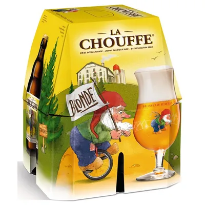 La Chouffe Blonde Ale 4 Pack 11.2 oz Bottles