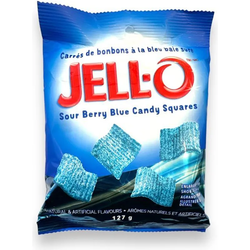 JELL-O Sour Berry Candy Blue Square Bag view 1