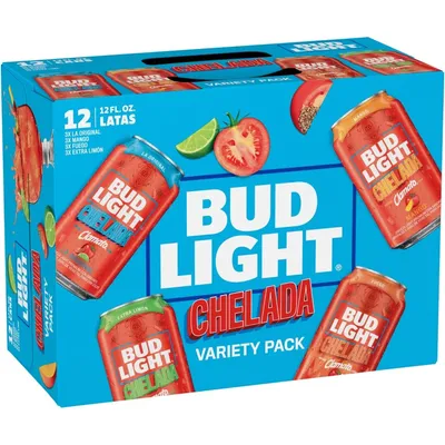 Bud Light Chelada Variety Pack Lager 12 Pack 12oz Cans