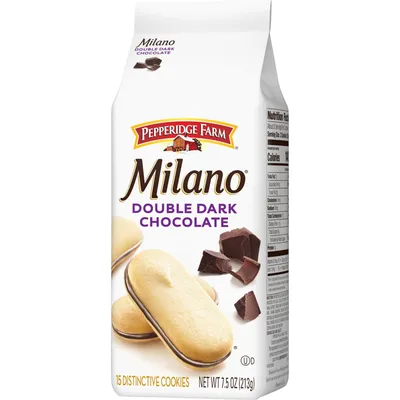 Pepperidge Farm Milano Cookies Double Dark Chocolate 7.5 oz Bag
