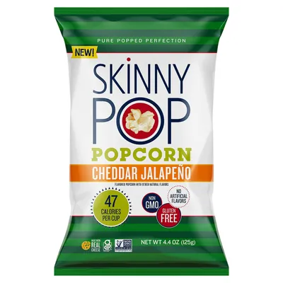SkinnyPop Cheddar Jalapeño Popcorn 4.4 oz Bag