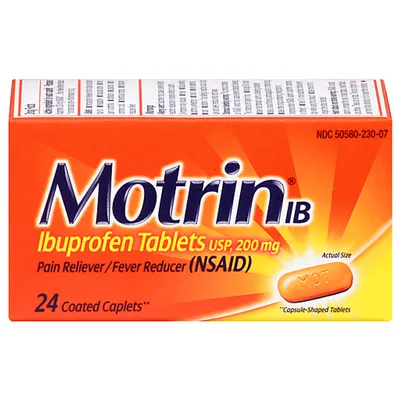 Motrin IB Ibuprofen Caplets 24 CT