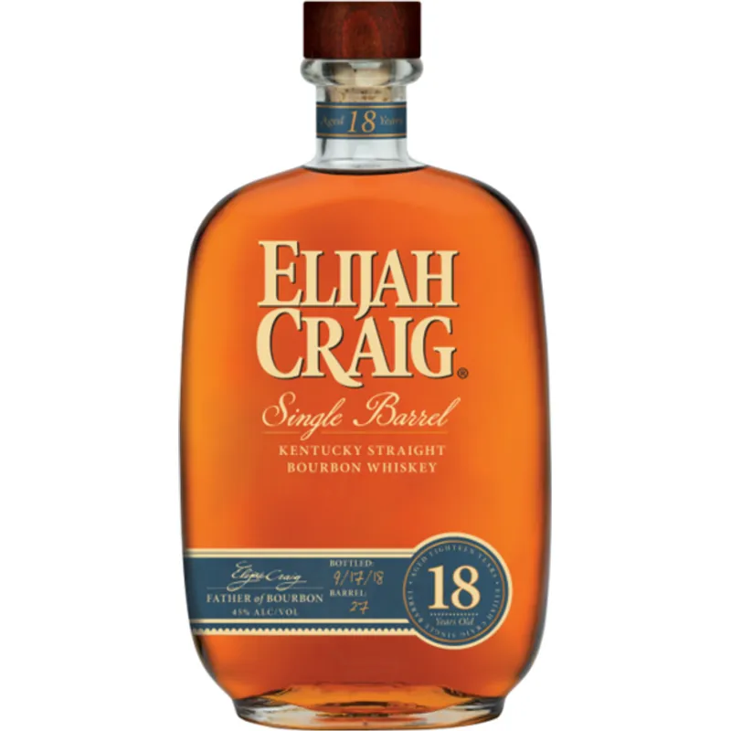 Elijah Craig Single Barrel Kentucky Straight Bourbon Whiskey 18 Year view 1
