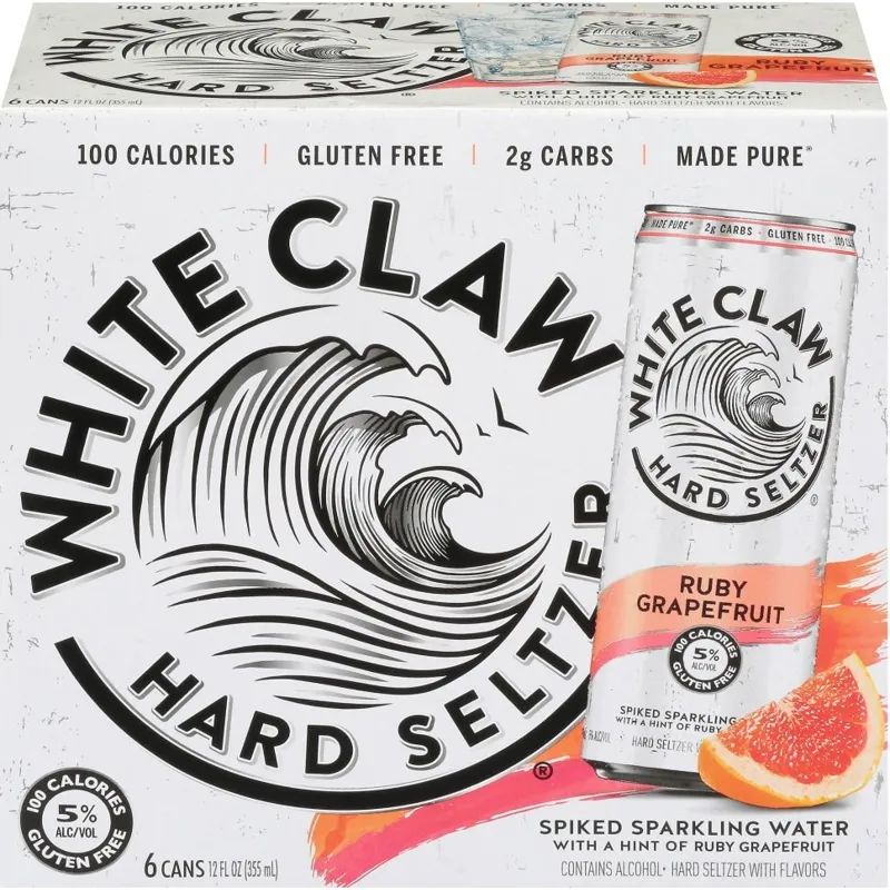White Claw Hard Seltzer Ruby Grapefruit view 1