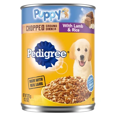 Pedigree Puppy Chopped Ground Dinner with Lamb & Rice 13.2 oz Can