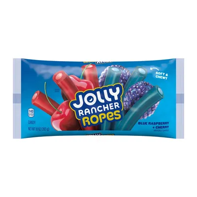 Jolly Rancher Ropes Blue Raspberry and Cherry 10 oz Bag