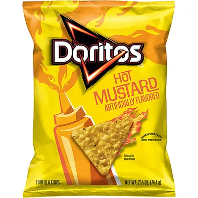 Doritos Hot Mustard Tortilla Chips 9.25oz Bag