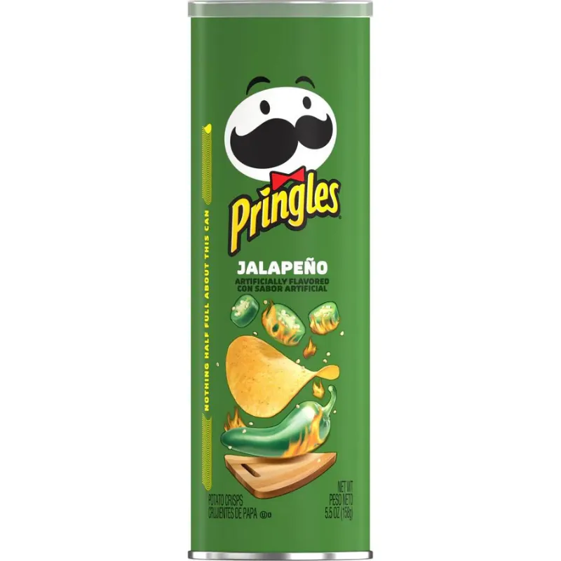 Pringles Salty Snacks Potato Crisps Chips Jalapeno Flavored view 1