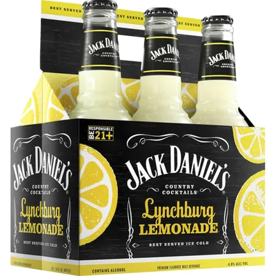 Jack Daniel's Country Cocktails Lynchburg Lemonade 6 Pack 10 oz Bottles