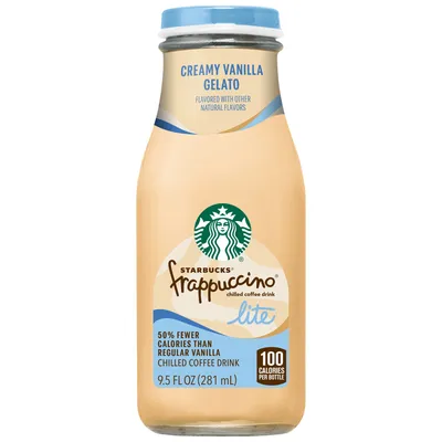 Starbucks Frappuccino Lite Creamy Vanilla Gelato 9.5 oz Bottle