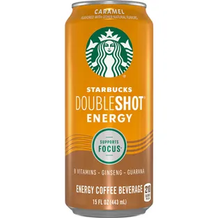 Starbucks Energy Coffee Beverage, Caramel, Support Focus