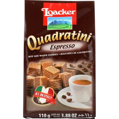 Loacker Quadratini Wafers Espresso 3.88oz Pouch
