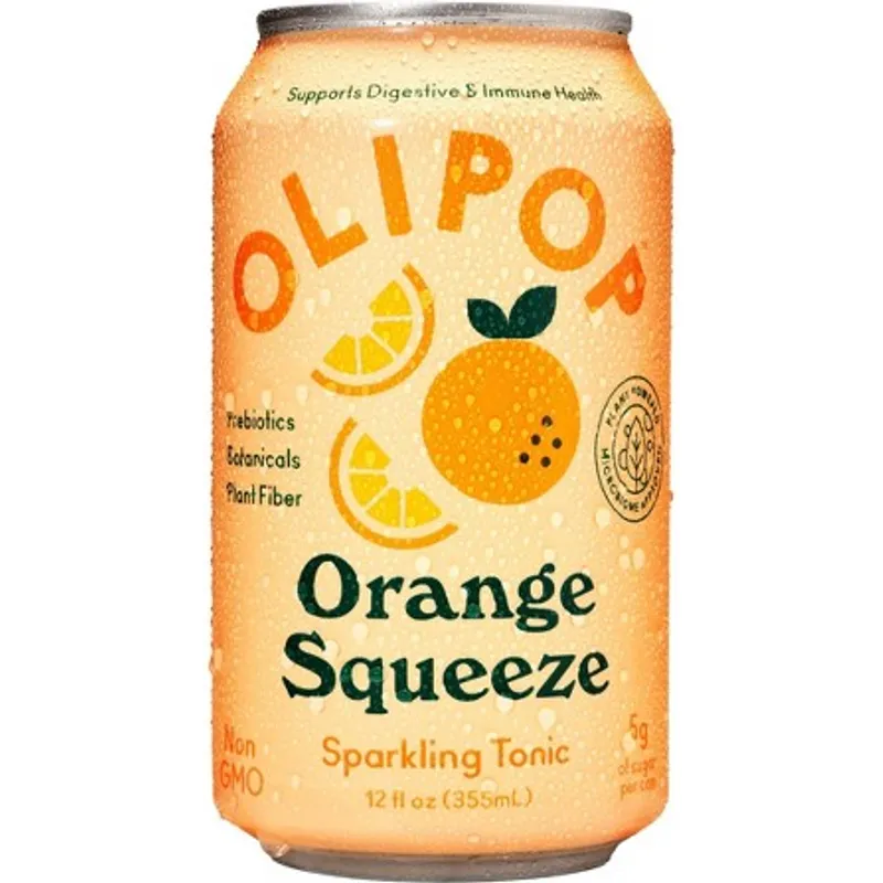 Olipop Orange Squeeze Sparkling Tonic Drink view 1