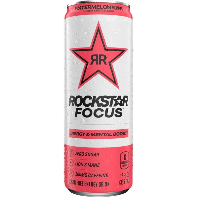 Rockstar Focus Watermelon Kiwi Energy Drink view 1
