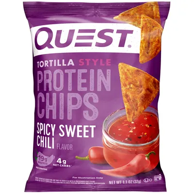 Quest Nutrition Spicy Sweet Chili Tortilla Style Protein Chips 1.1 oz Bag