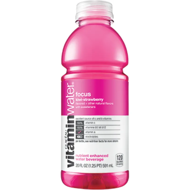 Glaceau Vitamin Water Nutrient Enhanced Water Beverage Focus - Kiwi-Strawberry view 1