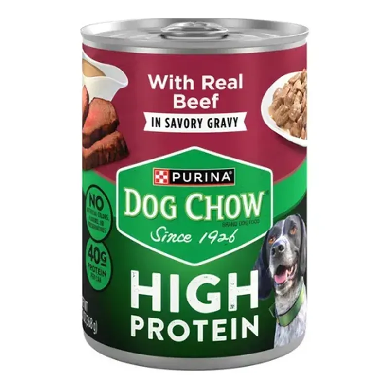 Purina Dog Chow High Protein with Real Beef in Gravy view 1