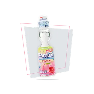 Ramune Peach Flavor Soft Drink