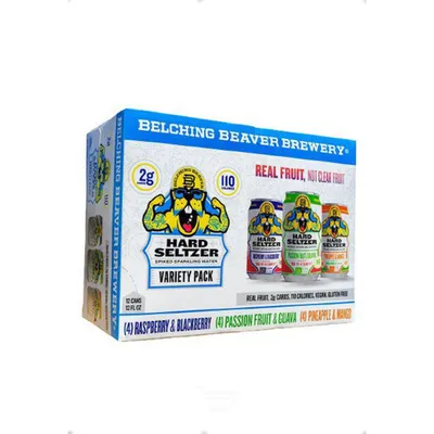 Belching Beaver Hard Seltzer Variety Pack 12 Pack 12 oz Cans