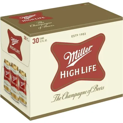Miller High Life 30 Pack 12 oz cans