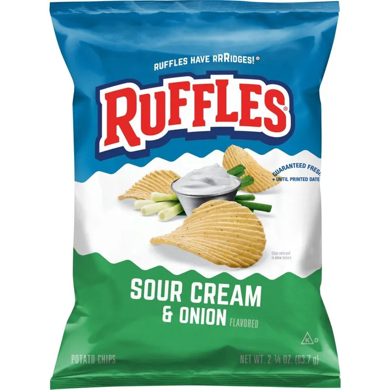 Ruffles Sour Cream & Onion Potato Chips view 1