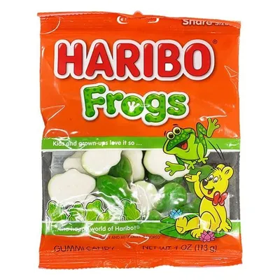 Haribo Gummi Candy Frogs 4 oz Bag