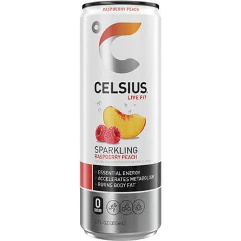 Celsius Inc. Sparkling Raspberry Peach Functional Essential Energy Drink view 1