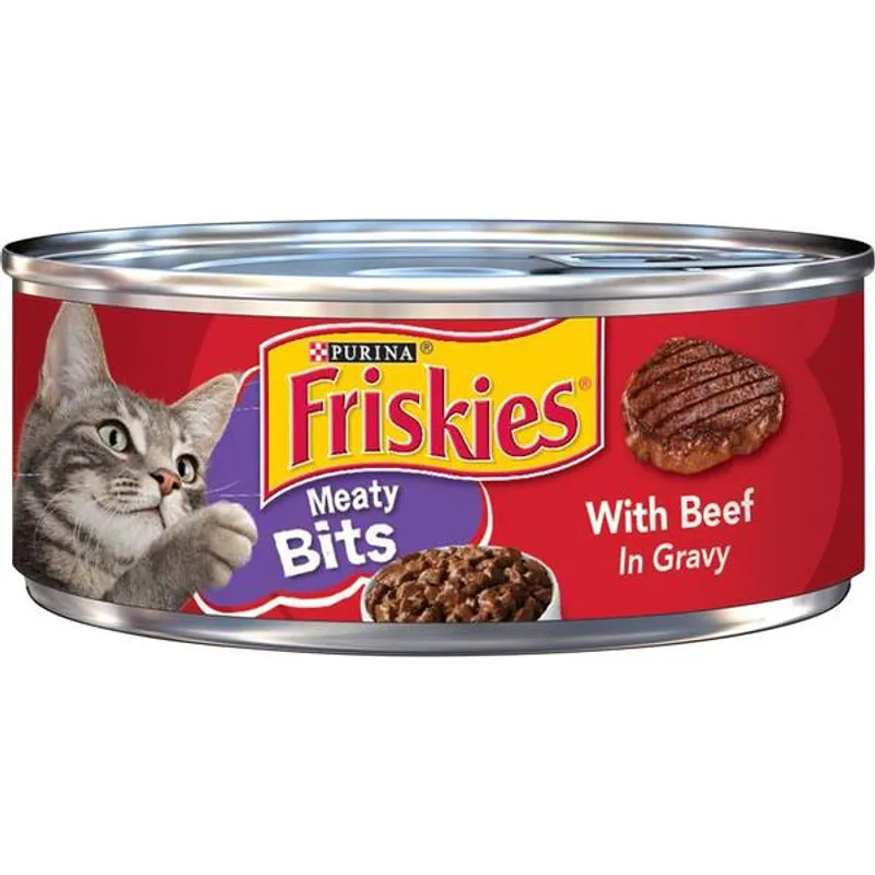Friskies Meaty Bits With Beef In Gravy Wet Cat Food view 1