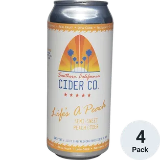 SoCal 'Life's A Peach' Semi-Sweet Peach Cider