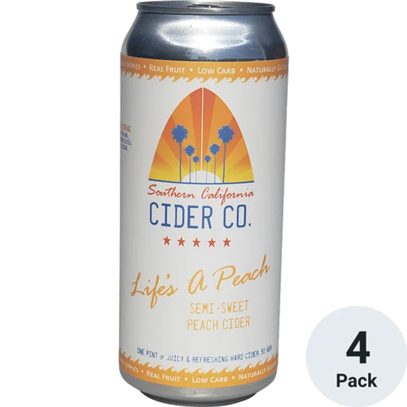 SoCal 'Life's A Peach' Semi-Sweet Peach Cider view 1