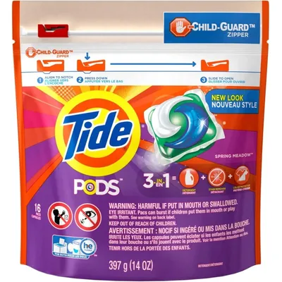 Tide Pods Spring Meadow 16 pacs 14 oz Bag