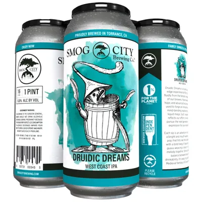 Smog City Druidic Dreams IPA 4 Pack 16 oz Cans