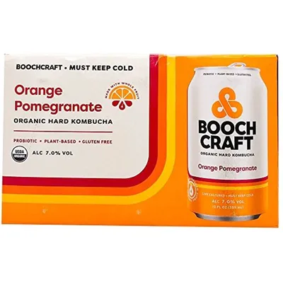 Boochcraft Orange Pomegranate Organic Hard Kombucha | Park Place