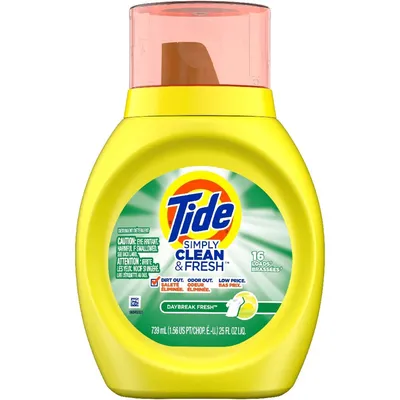 Tide Simply Clean & Fresh Liquid Laundry Detergent, Daybreak Fresh, 24oz Bottle