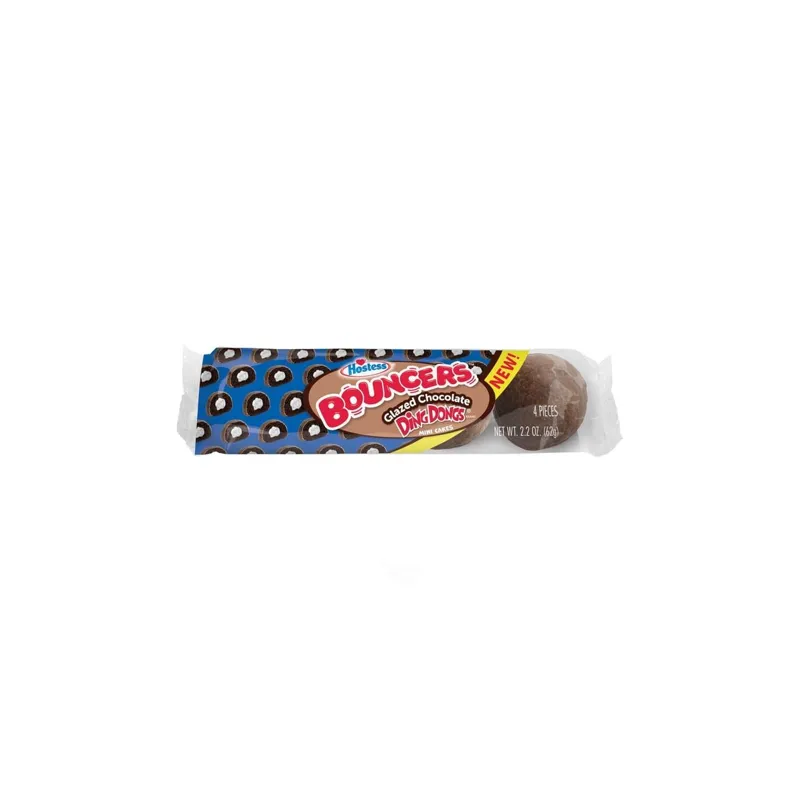 Hostess Bouncers Glazed Chocolate Ding Dongs Mini Cakes view 1
