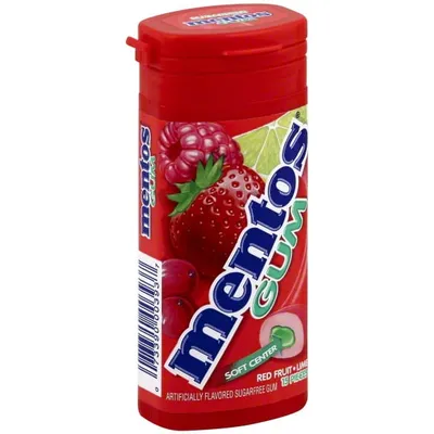 Mentos Sugarfree Gum Red Fruit - Lime 30g