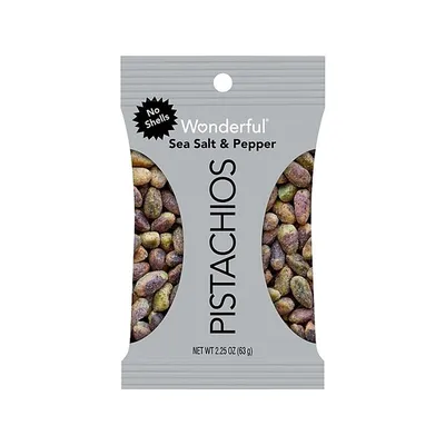Wonderful Pistachios No Shells Sea Salt & Pepper 2.25 oz Bag